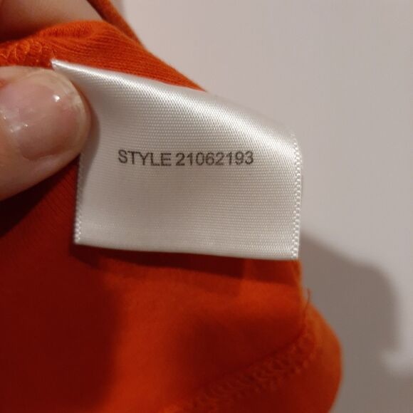 Tory Burch Orange Half Button Short Sleeve Womens Polo Shirt Size S - Picture 4 of 8